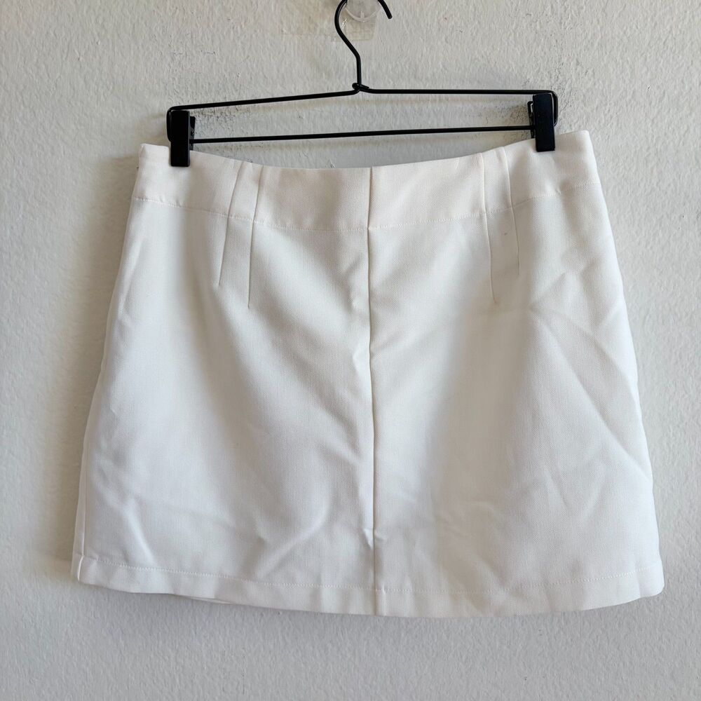 ABERCROMBIE & FITCH Cream White Knit Dress Mini Skirt Womens Large Workwear Chic